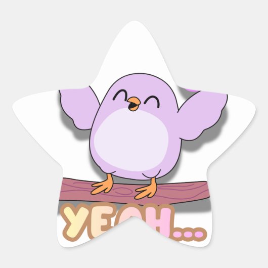 Grappige Sarcastische Vogel Sticker - Ja Leuk Viny (Voorkant)