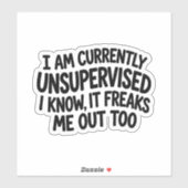 Grappige sarcastische werksticker sticker (Vel)