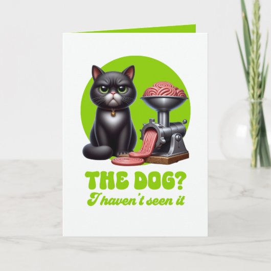 Grappige Sarcastische Zwarte Kat Kaart (Voorkant)