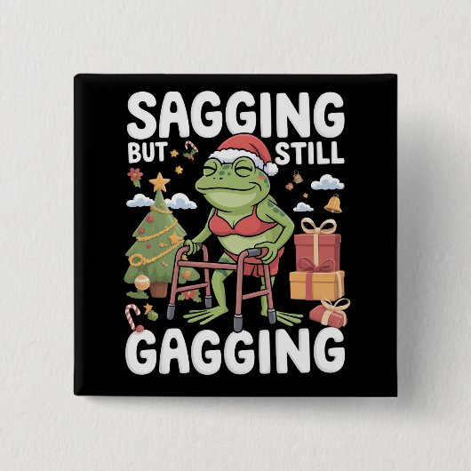Grappige SarcastischeKerst Slappe Maar Nog Steeds  Vierkante Button 5,1 Cm (Voorkant)