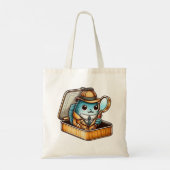 Grappige Sardine Detective Boodschappentas Tote Bag (Achterkant)