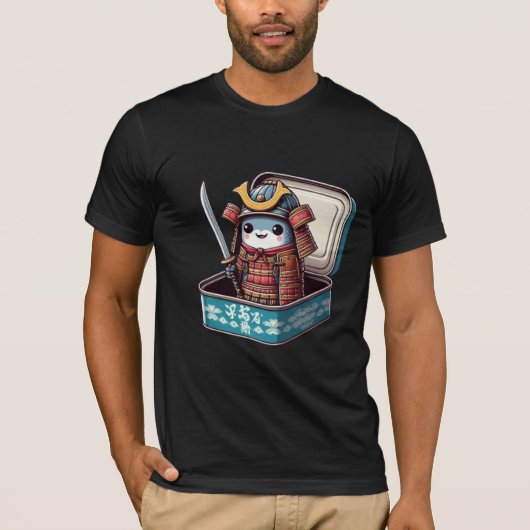 Grappige Sardine Samurai Krijger T-shirt (Voorkant)