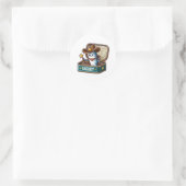 Grappige Sardine Sheriff Vinyl Sticker (Tas)