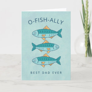 Grappige Sardine Vis Beste Papa Ooit Vaderdag Kaar Kaart