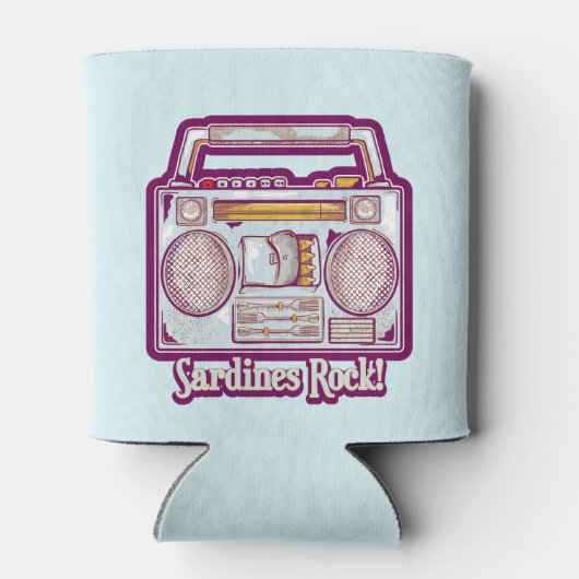 Grappige sardines tin stereo blikjeskoeler (Achterkant)