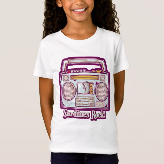 Grappige sardines tin stereo t-shirt (Voorkant)