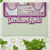 Grappige sardines tin stereo theedoek (Gevouwen)