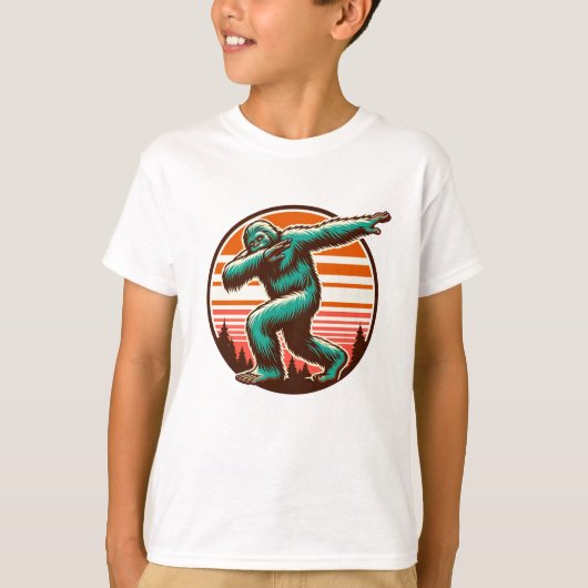 Grappige Sasquatch Bigfoot Dabbing gepersonaliseer T-shirt (Voorkant)