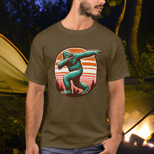 Grappige Sasquatch Bigfoot Dabbing gepersonaliseer T-shirt