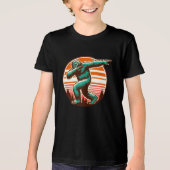 Grappige Sasquatch Bigfoot Dabbing gepersonaliseer Tri-Blend Shirt (Voorkant)