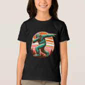 Grappige Sasquatch Bigfoot Dabbing gepersonaliseer Tri-Blend Shirt (Voorkant)