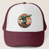 Grappige Sasquatch Bigfoot Dabbing gepersonaliseer Trucker Pet (Voorkant)