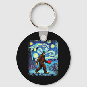 Grappige Sasquatch Bigfoot Hart Valentijnsdag Boys Sleutelhanger