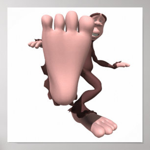 grappige sasquatch bigfoot poster