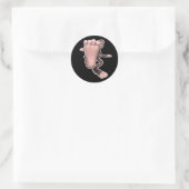grappige sasquatch bigfoot ronde sticker (Tas)