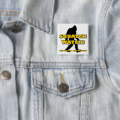 Grappige Sasquatch Bigfoot Yeti knop Vierkante Button 5,1 Cm (In situ)