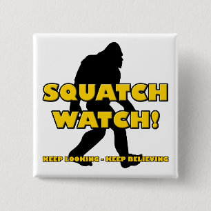 Grappige Sasquatch Bigfoot Yeti knop Vierkante Button 5,1 Cm