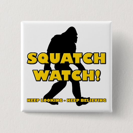 Grappige Sasquatch Bigfoot Yeti knop Vierkante Button 5,1 Cm (Voorkant)