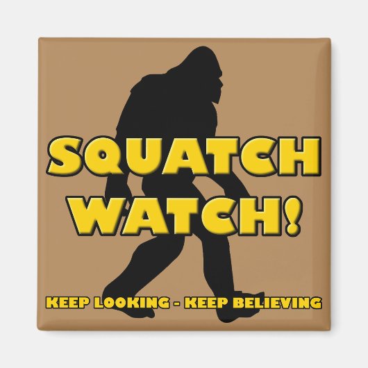 Grappige Sasquatch Bigfoot Yeti Magneet Horloge (Voorkant)