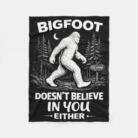 Grappige sasquatch-campagnespreuk voor mannen vrou fleece deken (Voorkant)