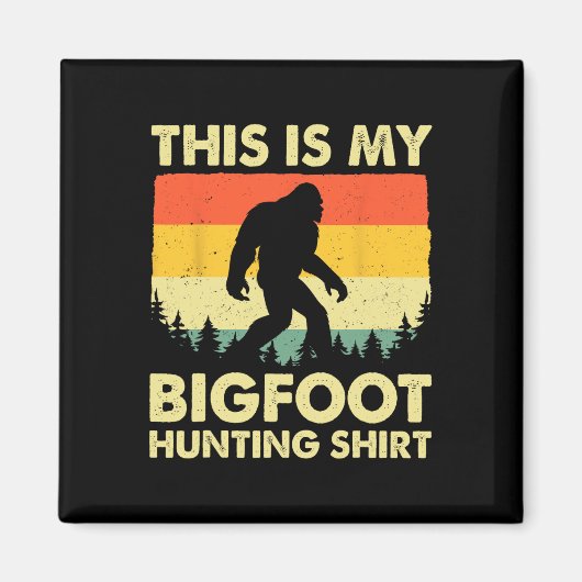 Grappige Sasquatch gelooft dat dit mijn Bigfoot-ja Magneet (Voorkant)