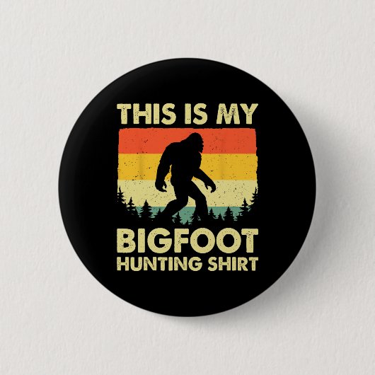 Grappige Sasquatch gelooft dat dit mijn Bigfoot-ja Ronde Button 5,7 Cm (Voorkant)