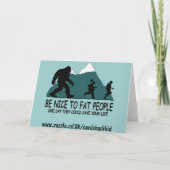 Grappige Sasquatch Kaart (Achterkant)