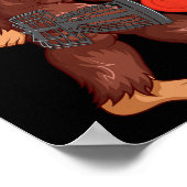 Grappige Sasquatch-liefhebber Disc Golf-cadeau Big Poster (Hoek)