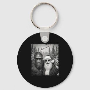 Grappige Sasquatch Meme Cool Selfie Met Sinterklaa Sleutelhanger