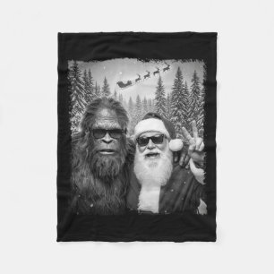 Grappige Sasquatch Meme Koude Selfie Met Sinterkla Fleece Deken