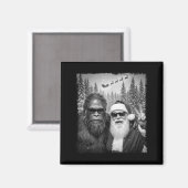 Grappige Sasquatch Meme Leuke Selfie Met Sinterkla Magneet (Voorkant / Achterkant)