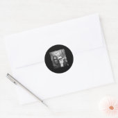 Grappige Sasquatch Meme Leuke Selfie Met Sinterkla Ronde Sticker (Envelop)