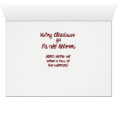 Grappige Sasquatch Vuile Dier Kerstmis (Binenzijde Horizontaal (Onderkant))