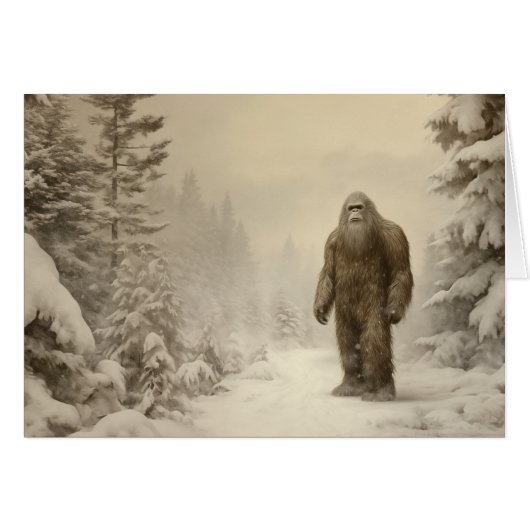 Grappige Sasquatch Vuile Dier Kerstmis (Voorkant Horizontaal)