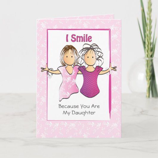 Grappige Sassy Dochter Cartoon van Moederdag Kaart (Voorkant)