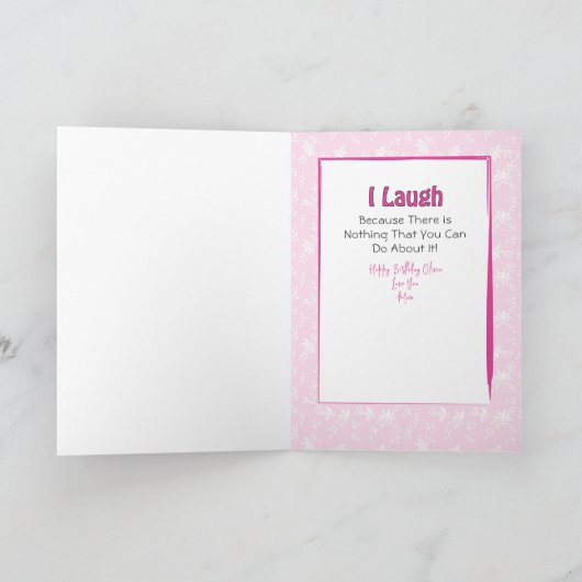 Grappige Sassy Dochter Cartoon van Moederdag Kaart (Binnen)