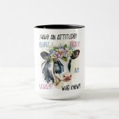Grappige sassy Koe met attitude Mok (Midden)