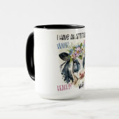 Grappige sassy Koe met attitude Mok (Voorkant links)