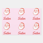 Grappige Satan Sinterklaas Spelling Fout Typo Inpakpapier Vel (Voorkant 3)