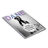 Grappige satire Great Dane Notitieboek  (Rechterzijde)