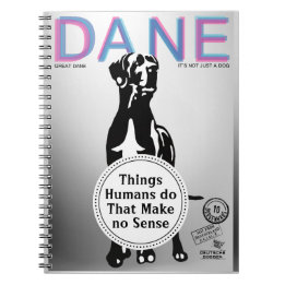 Grappige satire Great Dane Notitieboek 