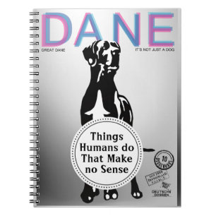 Grappige satire Great Dane Notitieboek