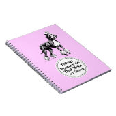 Grappige satire Great Dane Notitieboek (Rechterzijde)