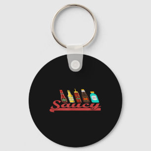 Grappige Sauce Saucy Ketchup Mosterd Mayo BBQ Hot Sleutelhanger