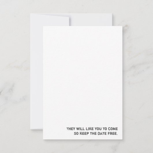 Grappige save the date aangepaste foto kaart (Achterkant)