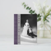 Grappige Save The Date Aankondigingen Aankondigingskaart (Staand voorkant)