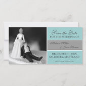 Grappige Save the Date-aankondigingen {Teal} Save The Date (Voorkant)