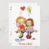 Grappige Save The Date Aankondigingskaarten Kaart (Voorkant / Achterkant)