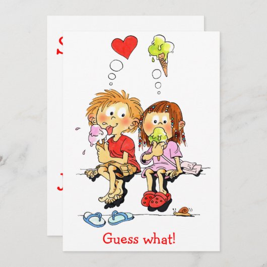 Grappige Save The Date Aankondigingskaarten Kaart (Voorkant / Achterkant)