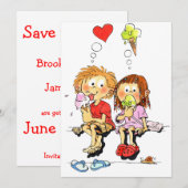 Grappige Save The Date Kaarten op Maat (Voorkant / Achterkant)